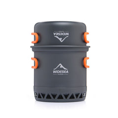 Widesea Camping Cookware Outdoor Cooking Set Heat Cooker Travel Tableware Tourist Kitchen Pot Utensil Equipment