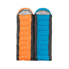 Outdoor Interlocking Hooded Camping Envelope Sleeping Bag