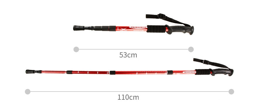 Outdoor aluminum alloy trekking poles