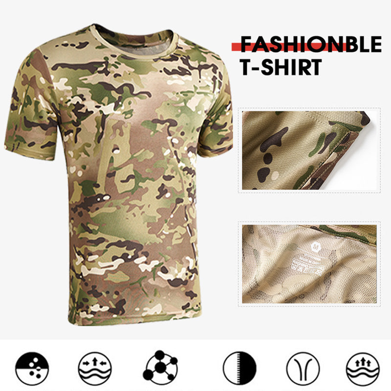 Tactical Camouflage T-shirt Outdoor T-shirt Outdoor Camouflage Short Sleeve Tactical Short Sleeve