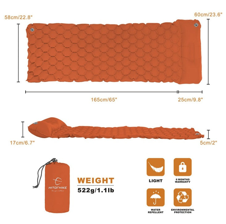 Outdoor Camping Inflatable Honeycomb Mattress Tent Sleeping Mat