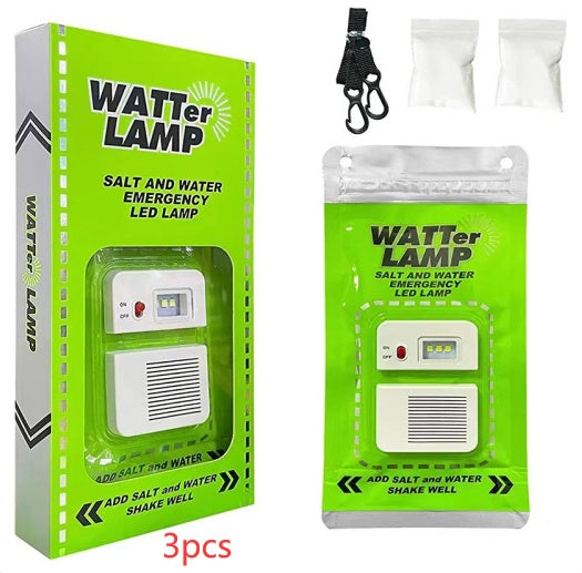 Portable Salt Water Lamp Camping LED