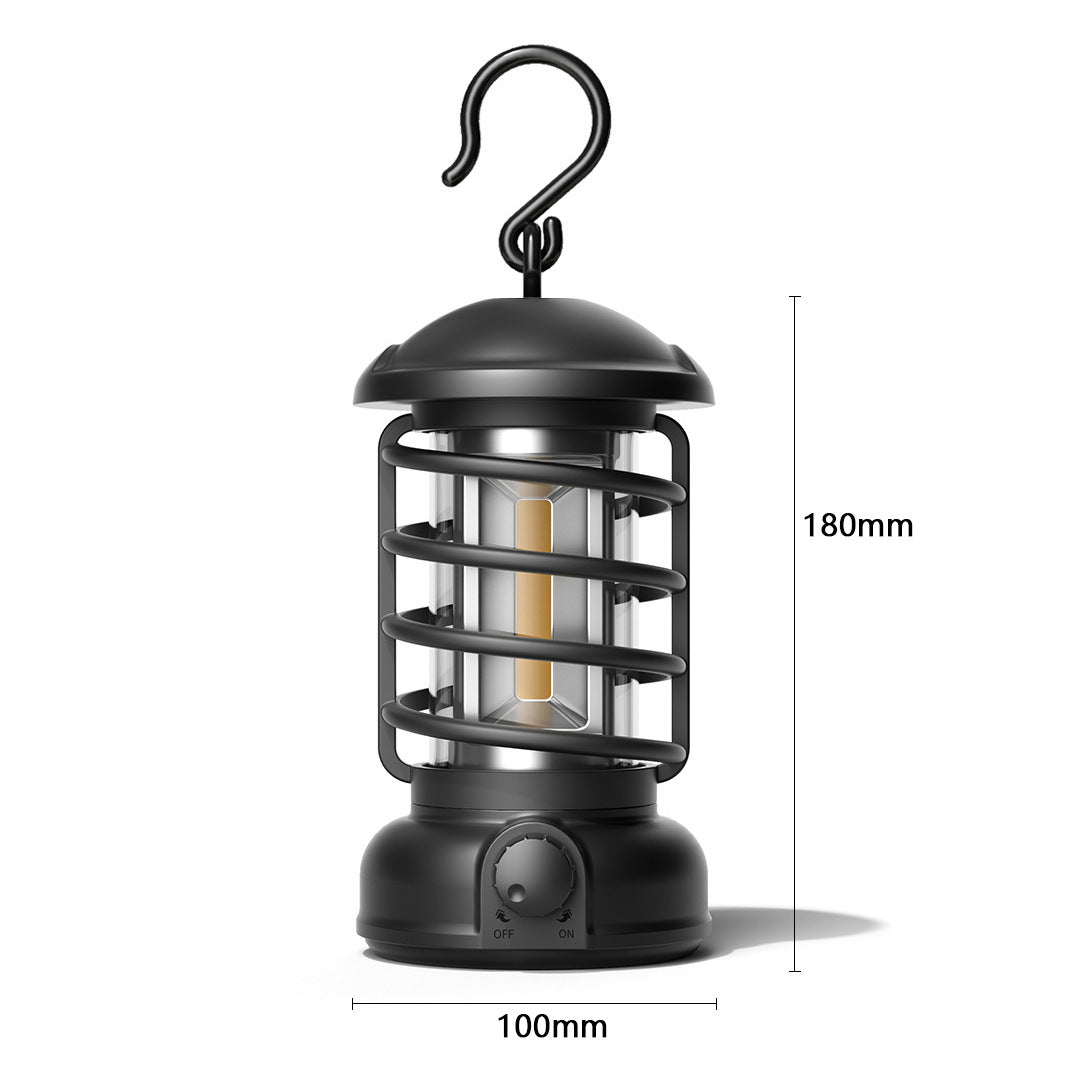 Outdoor Camping Lantern COB Portable Tent Light Retro Barn Lantern