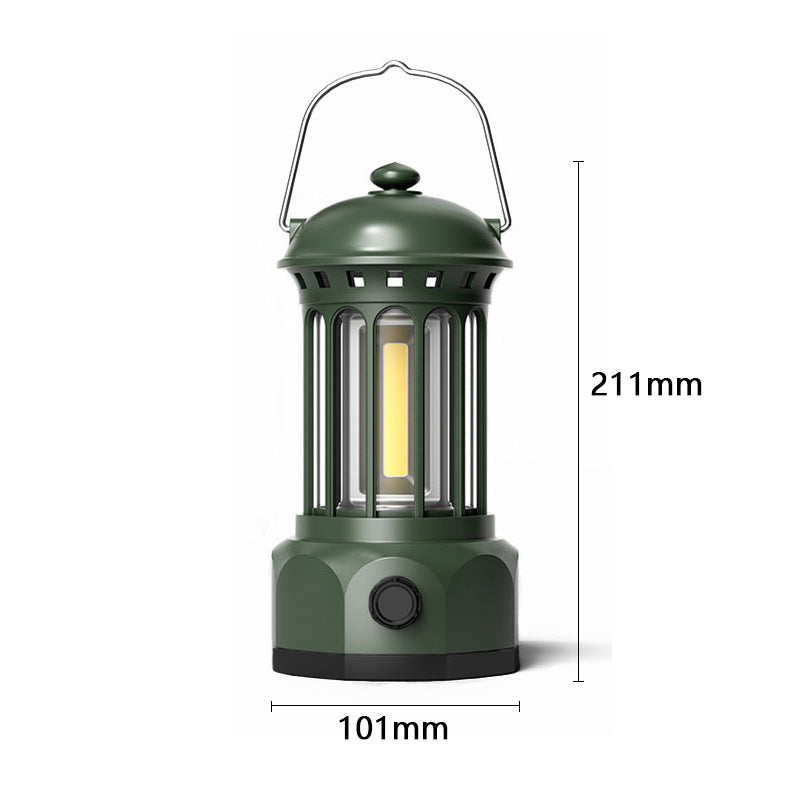 Outdoor Camping Lantern COB Portable Tent Light Retro Barn Lantern