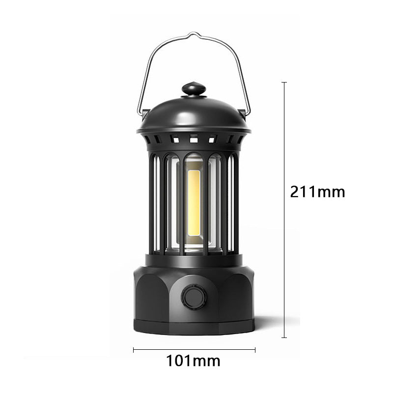 Outdoor Camping Lantern COB Portable Tent Light Retro Barn Lantern