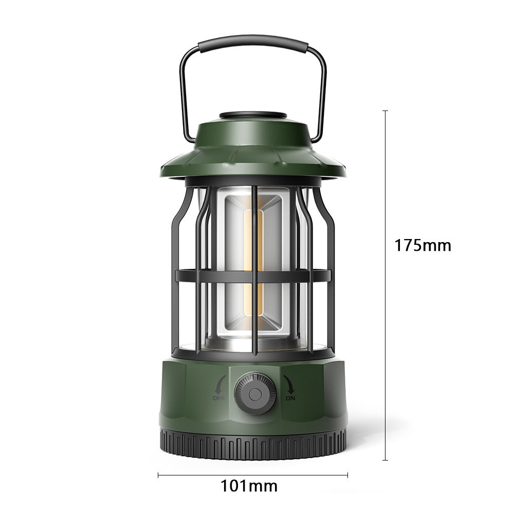 Outdoor Camping Lantern COB Portable Tent Light Retro Barn Lantern