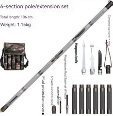 Multifunction Trekking Poles Outdoor Cane With T Head