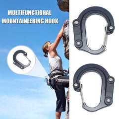 Hybrid Gear Clip - Carabiner Rotating Hook Clip Non-Locking Strong Clips For Camping Fishing Hiking Travel Backpack Out